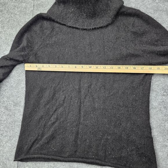 Marisa Christina Sweater Womens XL Black Cashmere Turtleneck Cozy Minimal Staple - Picture 3 of 5